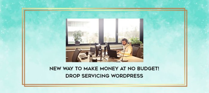 New Way to Make Money at No Budget! Drop Servicing WordPress digital courses