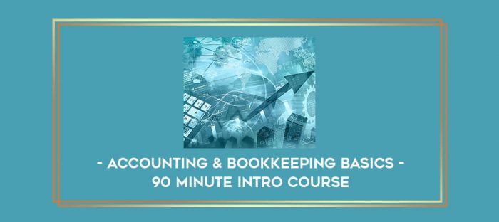 Accounting & Bookkeeping Basics - 90 Minute Intro Course digital courses