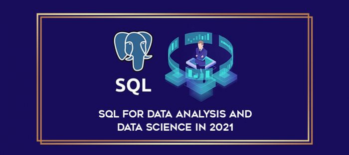 SQL for Data Analysis and Data Science in 2021 digital courses