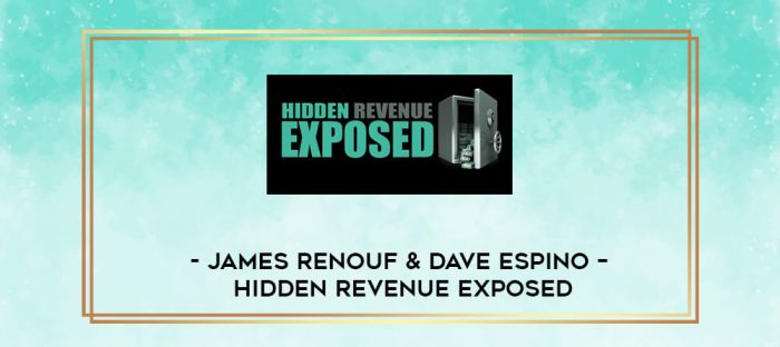 James Renouf & Dave Espino - Hidden Revenue Exposed digital courses