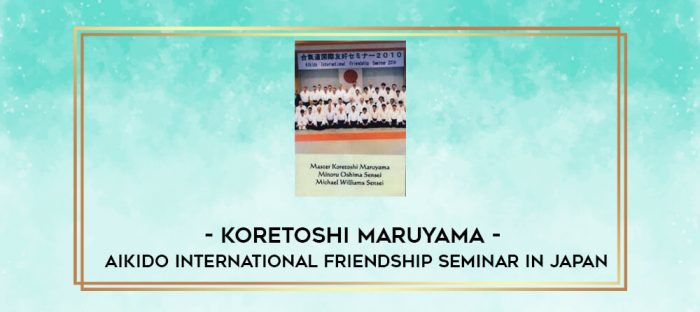 KORETOSHI MARUYAMA - AIKIDO INTERNATIONAL FRIENDSHIP SEMINAR IN JAPAN digital courses