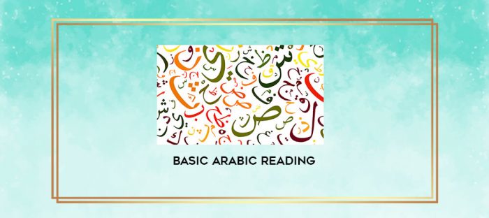 Basic Arabic Reading digital courses