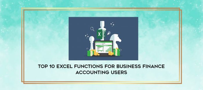 Top 10 Excel functions for Business Finance Accounting Users digital courses