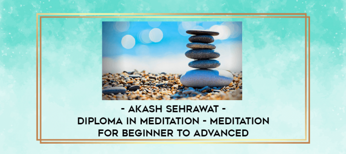 Akash Sehrawat - Diploma in Meditation - Meditation for Beginner to Advanced digital courses