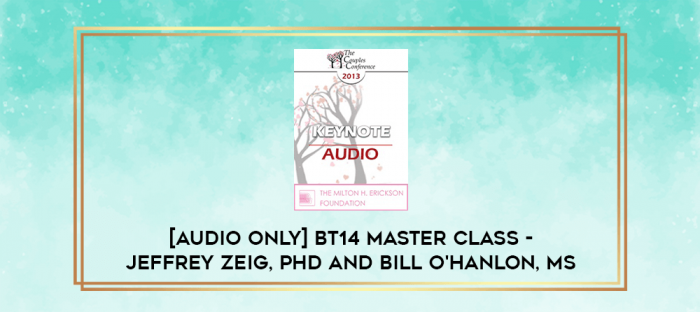 BT14 Master Class - Jeffrey Zeig