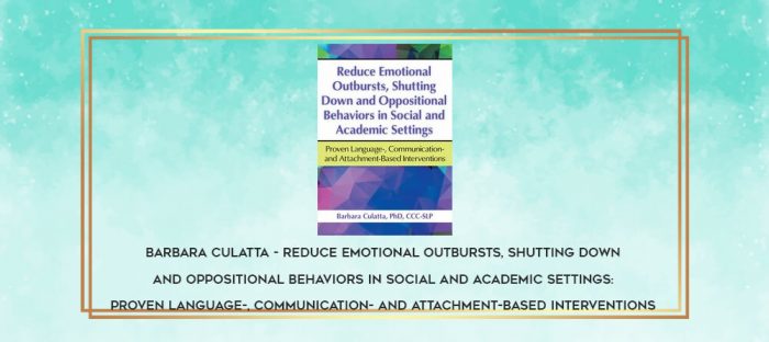 Barbara Culatta - Reduce Emotional Outbursts