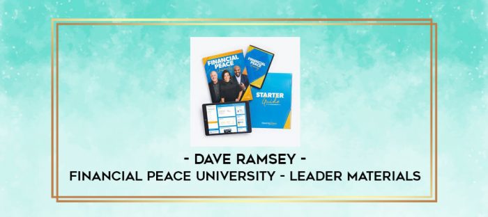 Dave Ramsey  - Financial Peace University - Leader Materials digital courses
