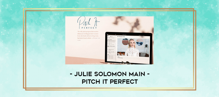 Julie Solomon Main - Pitch It Perfect digital courses