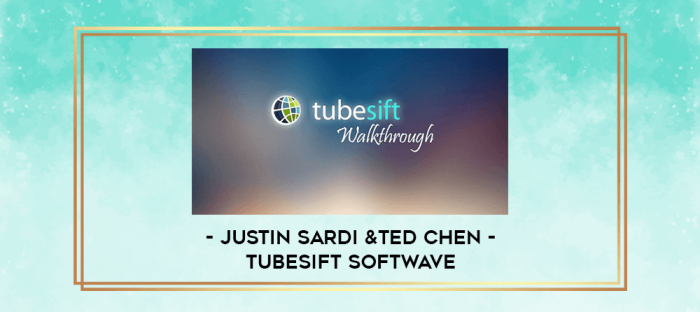 Justin Sardi &Ted Chen - Tubesift Softwave digital courses
