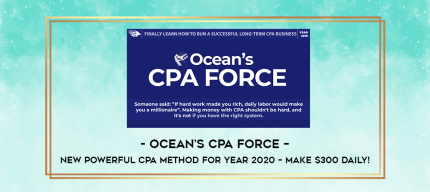 Ocean's CPA FORCE - New Powerful CPA Method for Year 2020 - Make $300 Daily! digital courses
