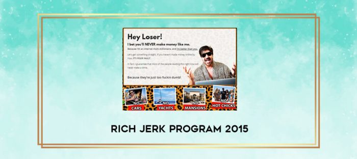 Rich Jerk Program 2015 digital courses