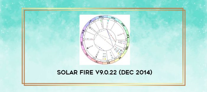 Solar Fire v9.0.22 (Dec 2014) digital courses