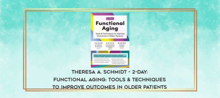 Theresa A. Schmidt - 2-Day: Functional Aging: Tools & Techniques to Improve Outcomes in Older Patients digital courses