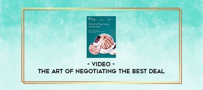 Video - The Art of Negotiating the Best Deal digital courses