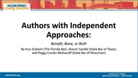 Authors with Independent Approaches: Benefit