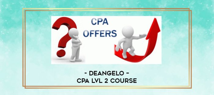 DeAngelo - CPA Lvl 2 Course digital courses