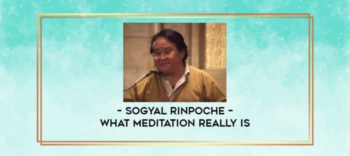 Sogyal Rinpoche - What Meditation Really Is digital courses
