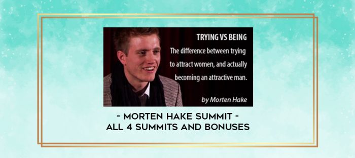 Morten Hake Summit - All 4 Summits and Bonuses digital courses