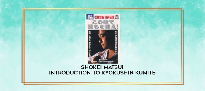 SHOKEI MATSUI - INTRODUCTION TO KYOKUSHIN KUMITE digital courses