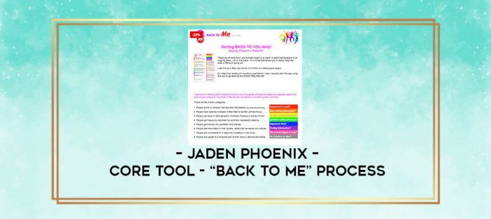 Jaden Phoenix - CORE Tool - -Back To Me  Process digital courses