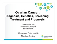Colleen Evans - Overian Cancer: Diagnosis