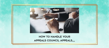 How to Handle Your Appeals Council Appeals from https://imylab.info