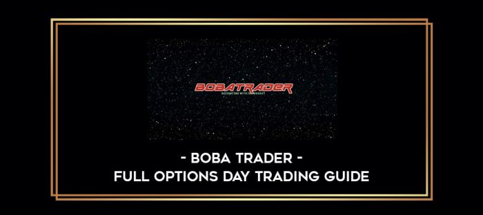 Boba Trader - Full Options Day trading Guide Online courses