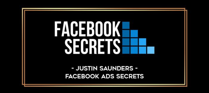 Justin Saunders - Facebook Ads Secrets Online courses