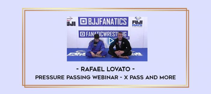Rafael Lovato Pressure Passing Webinar - X Pass and More Online courses