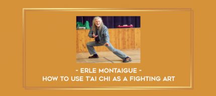 Erle Montaigue - How To Use T'ai Chi As A Fighting Art Online courses