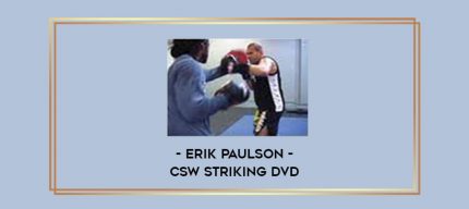 Erik Paulson CSW Striking DVD Online courses