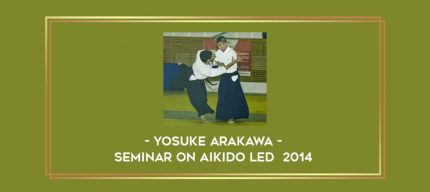 Yosuke Arakawa - Seminar on Aikido led  2014 Online courses