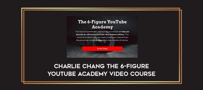 Charlie Chang The 6-Figure YouTube Academy Video Course Online courses